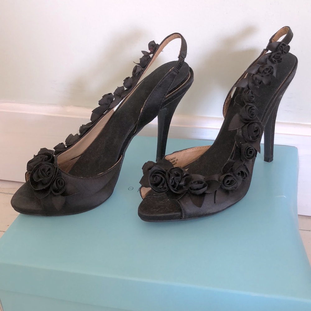 Wide Black heels